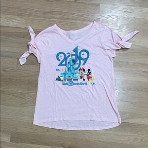 Disney Pink Kids T-Shirt with Castle and Characters